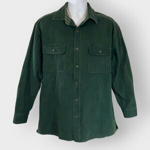 Levis Mens Chamois Flannel Shacket | L | Green | Lined | Chore Western Cowboy